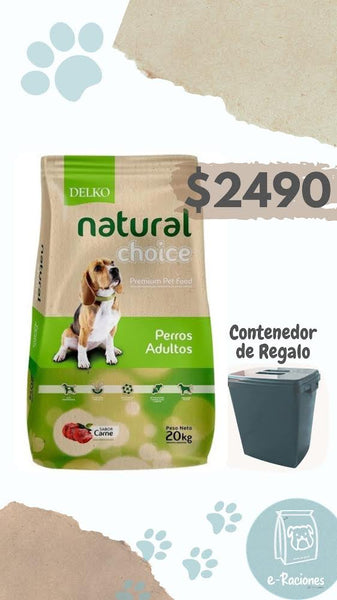 Promo Natural Choice perro adulto todas las razas 20 Kg+ contenedor