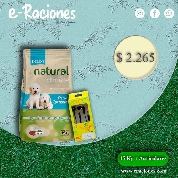 Promo Natural Choice perro cachorro todas las razas 15 Kg+ Auriculares